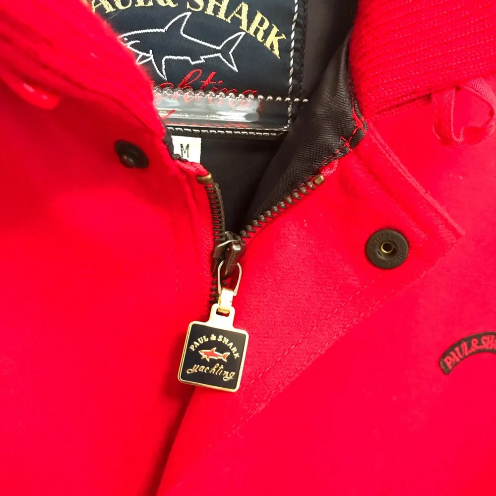 Paul & Shark Red Wool Yachting Bomber Jacket